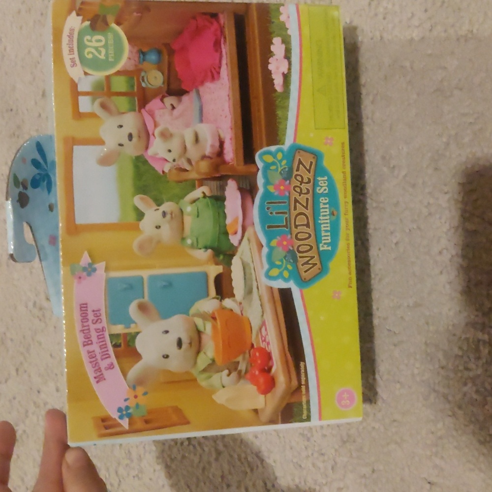 New!Lil Woodzeez Master Bedroom & Dining Set miniature Furniture Playset